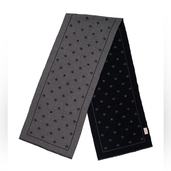 NWT GUCCI WOOL BEE ACCENT REVERSIBLE SCARF UNISEX 💖🌟 - Picture 3 of 13